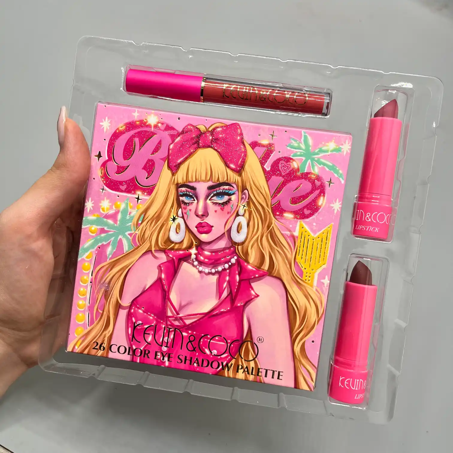 پالت سایه چشم و لب کوین اند کوکو مدل Billie Book