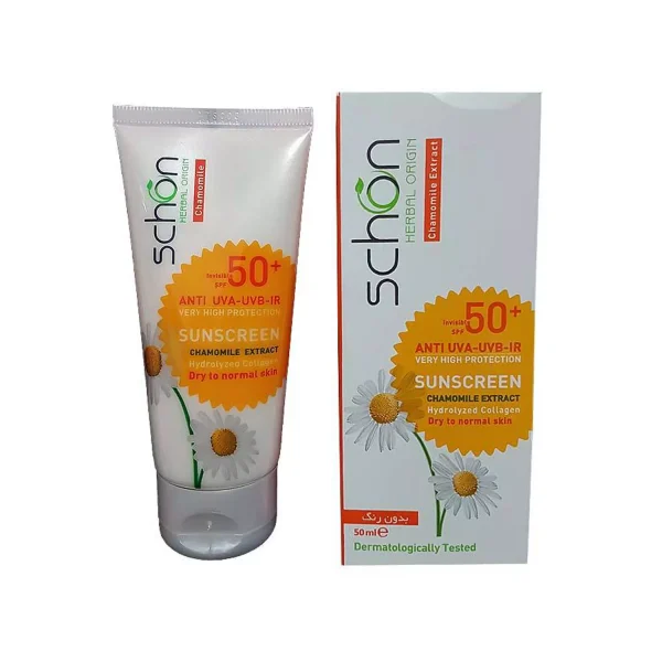 ضد آفتاب بدون رنگ spf 50 مناسب پوست های خشک تا نرمال 50 میل شون + SPF50