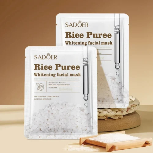 ماسک ورقهای روشن کننده و آبرسان برنج سادور