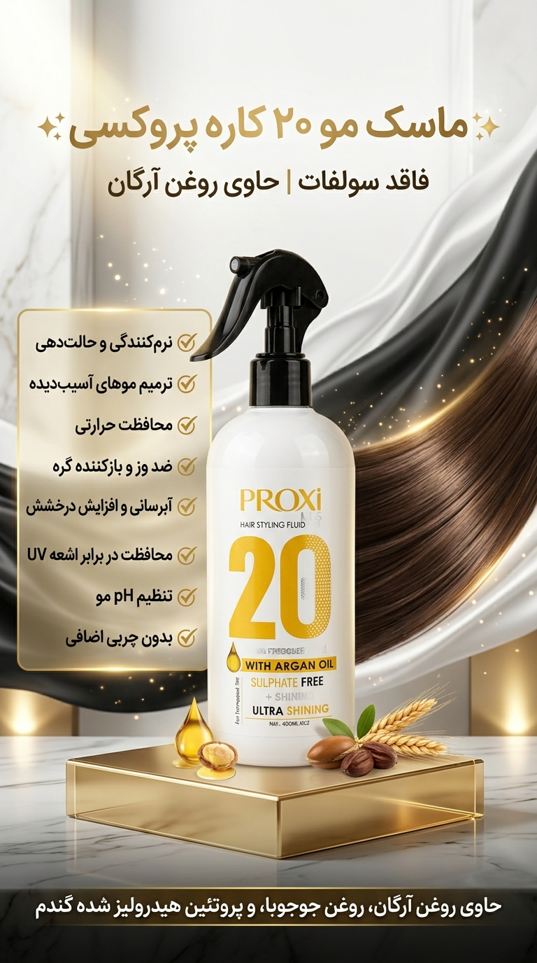 لوسیون مو پروکسی ( ماسک مو بدون آبکشی)